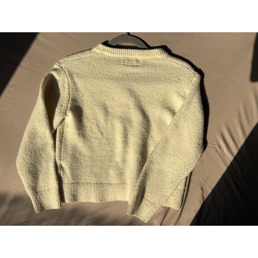 Zara Kids Cream Knit Button Front Cardigan Sweater Off White Size 9-10 Years - Picture 2 of 11